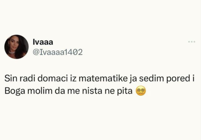 Sin radi domaći iz matematike